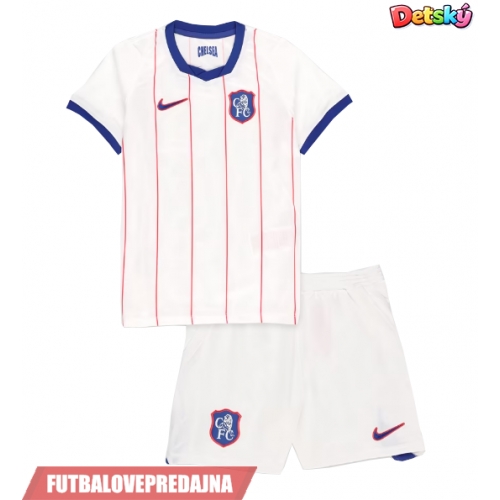 Lacne Dětský Futbalové dres Chelsea Emmanuel Emegha #22 2026-27 Krátky Rukáv - Tretina (+ trenírky)
